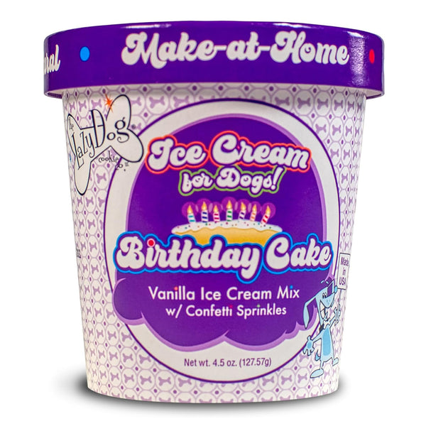 Lazy Dog Make at Home Ice Cream Mix Birthday Cake Flavor Treats For Dog (4.5 oz)