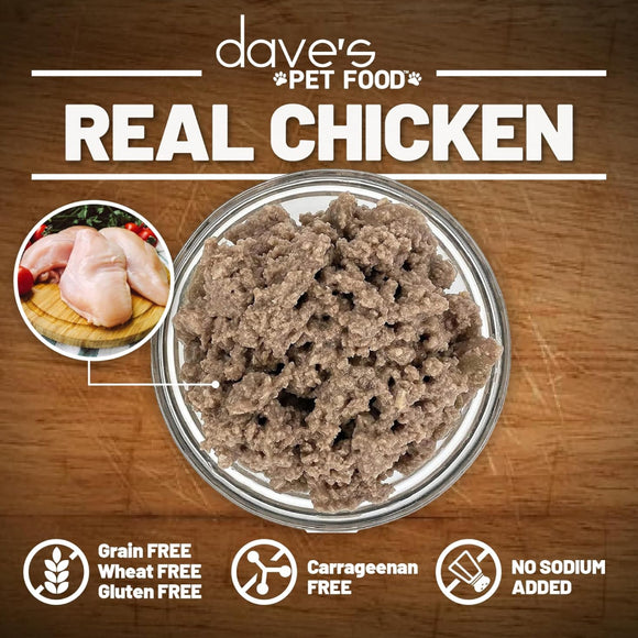 Dave's Pet Food Restricted Diet Sodium Chicken Recipe Wet Dog Food (13.2 oz, case of 12 cans)