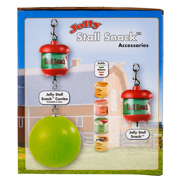 Jolly Stall Snack w/ Apple Ball Toy & Treat For Horse