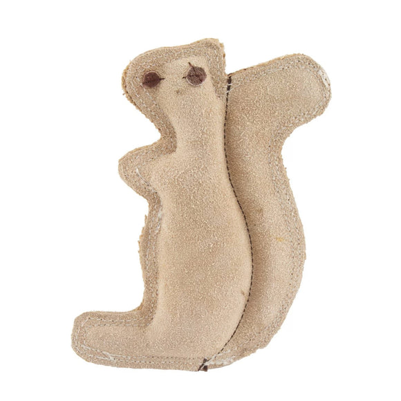 Ethical Dura-Fuse Leather Jute Squirrel Toy For Dog Small (10")