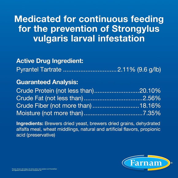 Farnam PyrantelCare Daily Dewormer Pellets for Horses (10 lb)