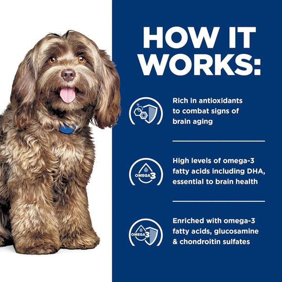 Hill’s Prescription Diet Cognitive + Mobility Brain Care + j/d Chicken Recipe Dry Food For Dog (8.5 lb)