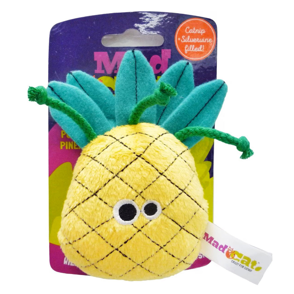 Mad Cat Purrfect Pineapple w/Catnip & Silvervine Toy For Cat