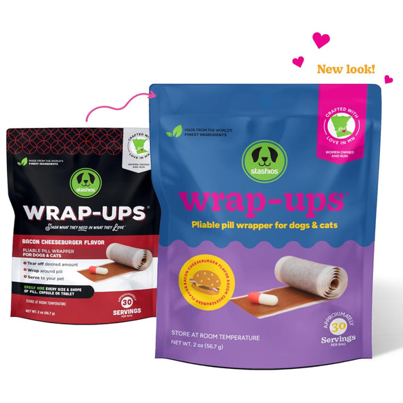 Stashios Wrap-Ups Bacon Cheeseburger Flavor Pill Wrapper for Dogs & Cats (2 oz)