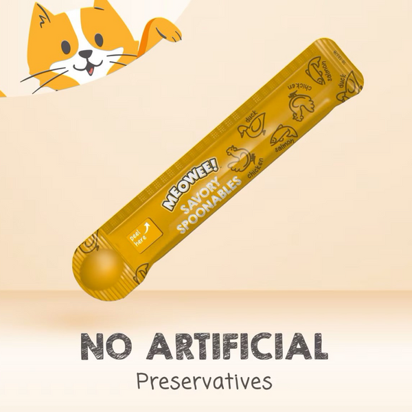 Meowee! Savory Spoonables Lickable Treats For Cat -Variety Pack (12 tubes)