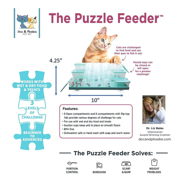 Ethical Doc & Phoebe Puzzle Feeder For Cat (10")