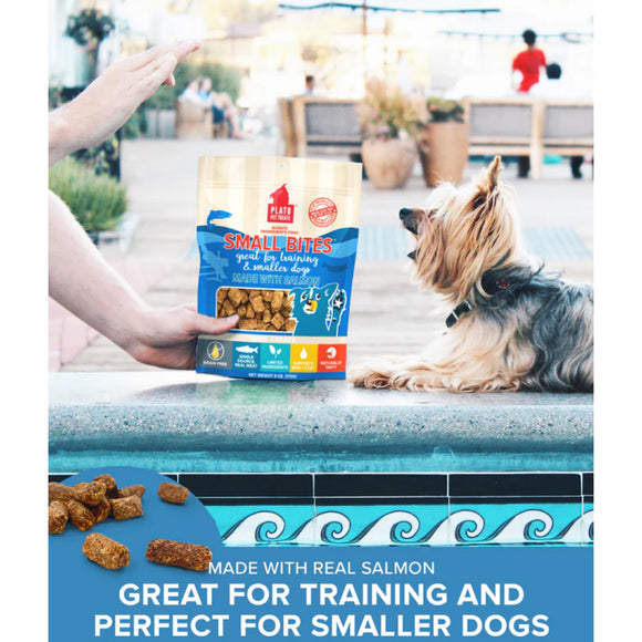 Plato Small Bites Grain-Free Salmon Treats For Dogs