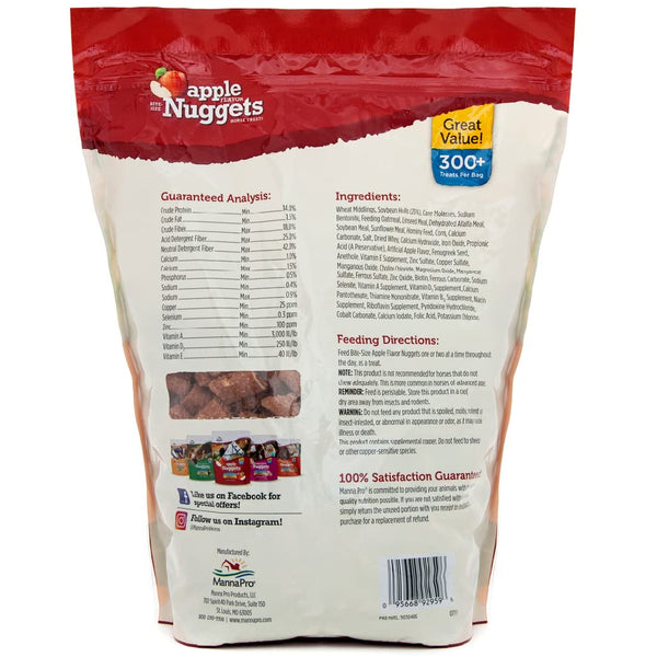 Manna Pro Apple Bite-Sized Nugget Treats for Horses (4 lb)