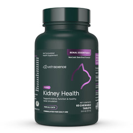 VetriScience Renal Essentials Kidney Supplement for Cats (60 chewable tablets)