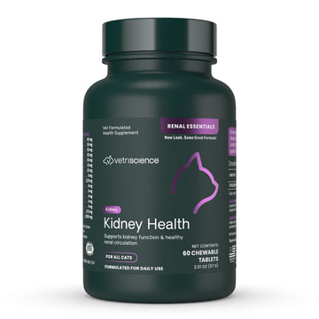 VetriScience Renal Essentials Kidney Supplement for Cats (60 chewable tablets)
