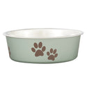 Loving Pets Metallic Artichoke Non-Skid Stainless Steel Bowl For Dog & Cat