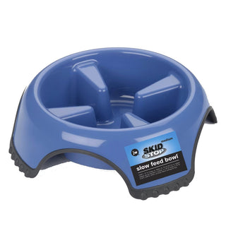 JW Pet Skid Stop Slow Feed Bowl For Dog (Assorted Colors)