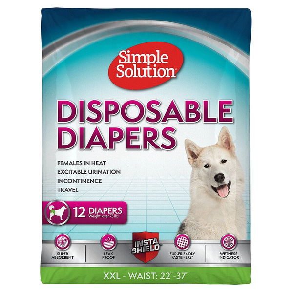 Simple Solution Disposable Female Dog Diapers (12 pack)