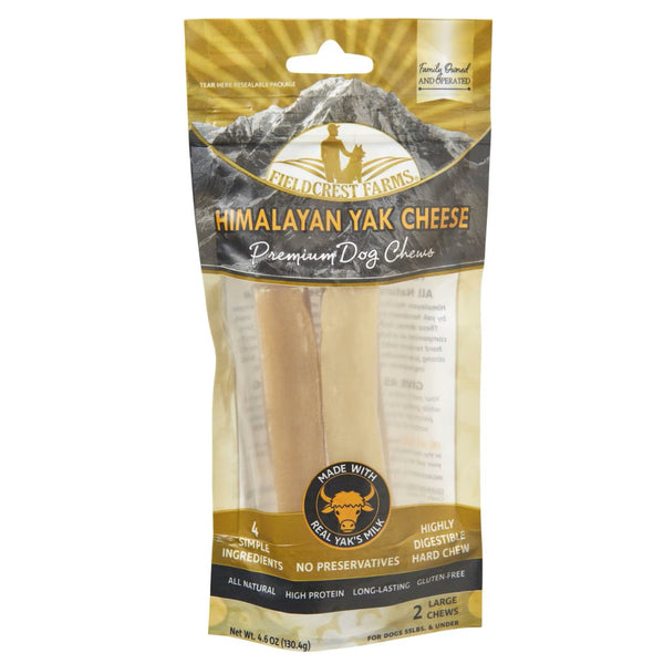 Fieldcrest Farms Himalayan Yak Cheese Chew For Dog (Large 2 pack)