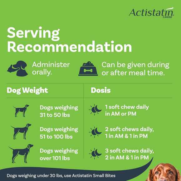 Actistatin Canine Extra-Strength Hip & Joint Soft Chews for Dogs