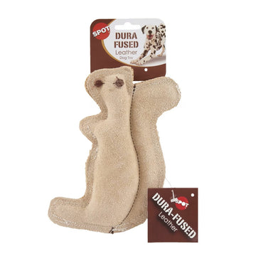 Ethical Dura-Fuse Leather Jute Squirrel Toy For Dog Small (10")