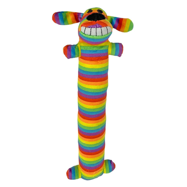 MultiPet Loofa Dog 12" Rainbow Plush Toy For Dog, 1 ct