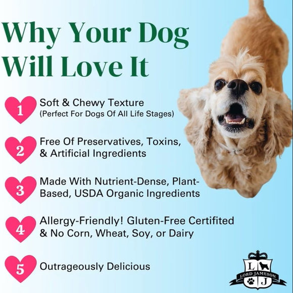 Lord Jameson Watermelon Pops Organic Watermelon Soft & Chewy Treats For Dog  (6 oz)