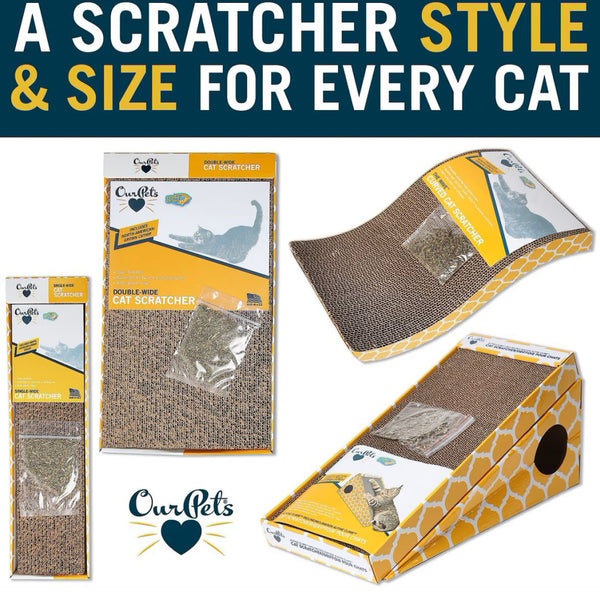 OurPets Cosmic The Wave Curved Scratcher For Cats