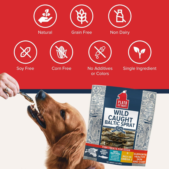 Plato Wild Caught Baltic Spray Treats For Dog (3 oz)