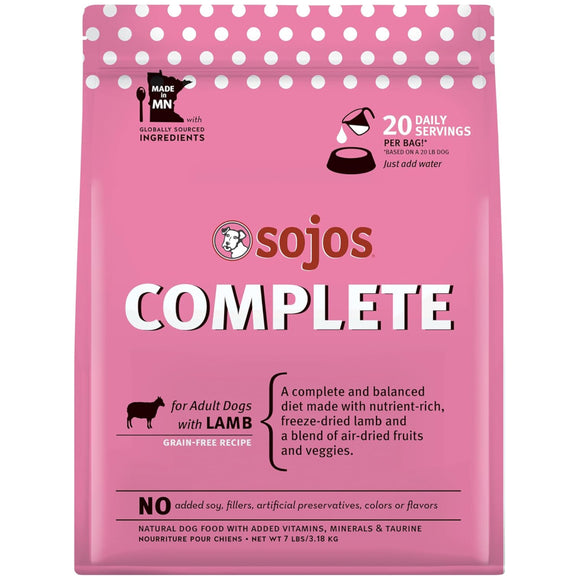 Sojos Complete Lamb Recipe Freeze-Dried Adult Food For Dog