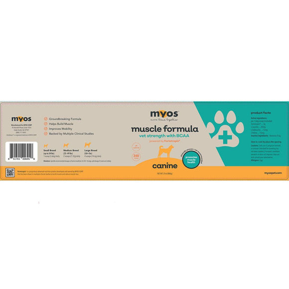MYOS Canine Muscle Formula Vet Strength with BCAA