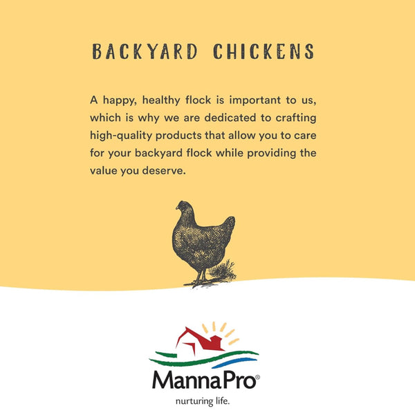 manna pro feed can be given to backyard chickens