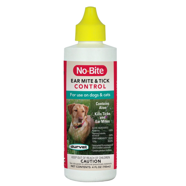 Durvet No-Bite™ Ear Mite & Tick Control Solution For Dogs & Cats (4 oz)