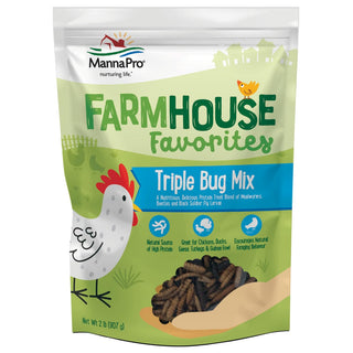 Manna Pro Farmhouse Favorites Triple Bug Mix Poultry Treat (2 lb)