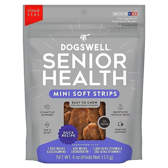 Dogswell Senior Health Mini Soft Strips Duck Recipe Treats For Dog 
