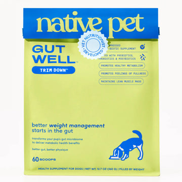Native Pet Gutwell Trim Down, Weight Management & Metabolic Supplement for Dogs (60 scoops)