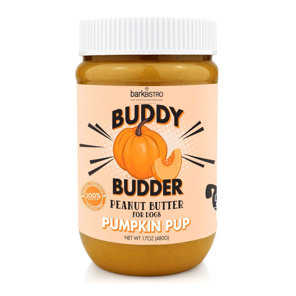 Bark Bistro Buddy Budder Pumpkin Pup Peanut Butter for Dogs (17 oz)