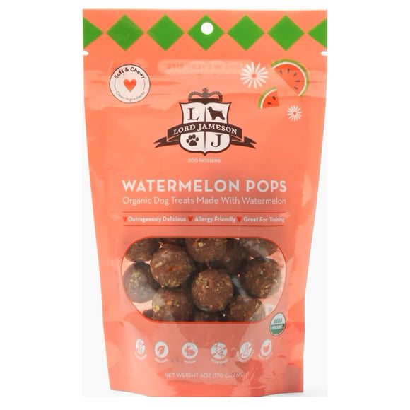 Lord Jameson Watermelon Pops Organic Watermelon Soft & Chewy Treats For Dog  (6 oz)