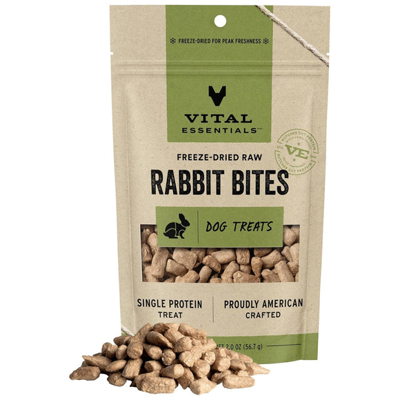 Vital Essentials Freeze-Dried Raw Rabbit Bites Treats For Dog