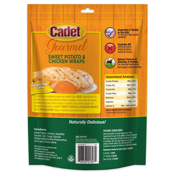 Cadet Gourmet Chicken-Wrapped Sweet Potato Treats For Dog (14 oz)