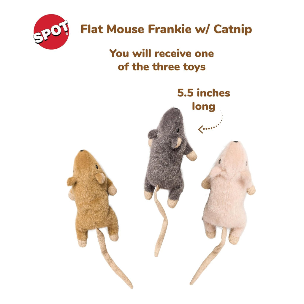 Ethical Flat Mouse Frankie Assorted Toy For Cat (5.5")