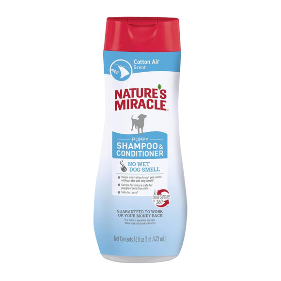 Nature's Miracle Puppy Shampoo & Conditioner Cotton Air Scent (16 oz)