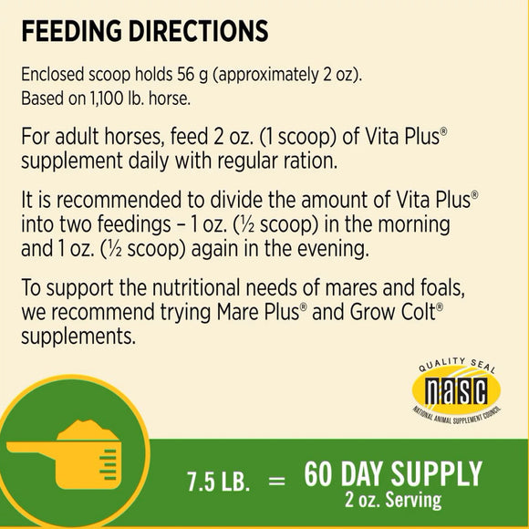 Farnam Vita Plus Balanced Multi-Vitamin & Mineral Supplement for Horses