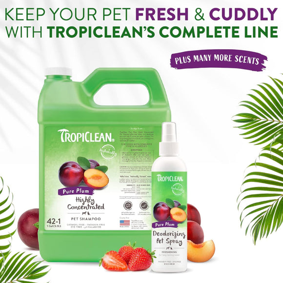 TropiClean Pure Plum Deodorizing Pet Spray For Dog & Cat (8 oz)