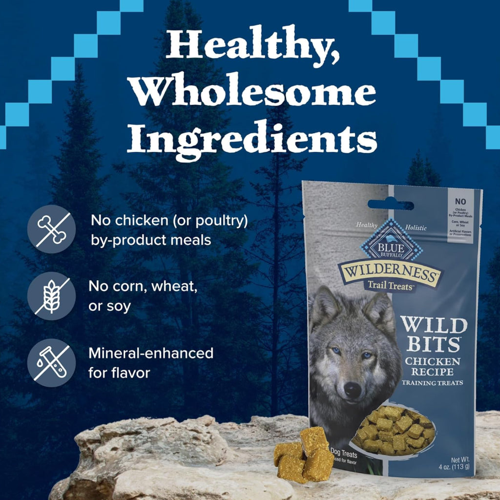 Blue Buffalo Wilderness Wild Bits Chicken Recipe Training Treats for Dogs (4 oz)