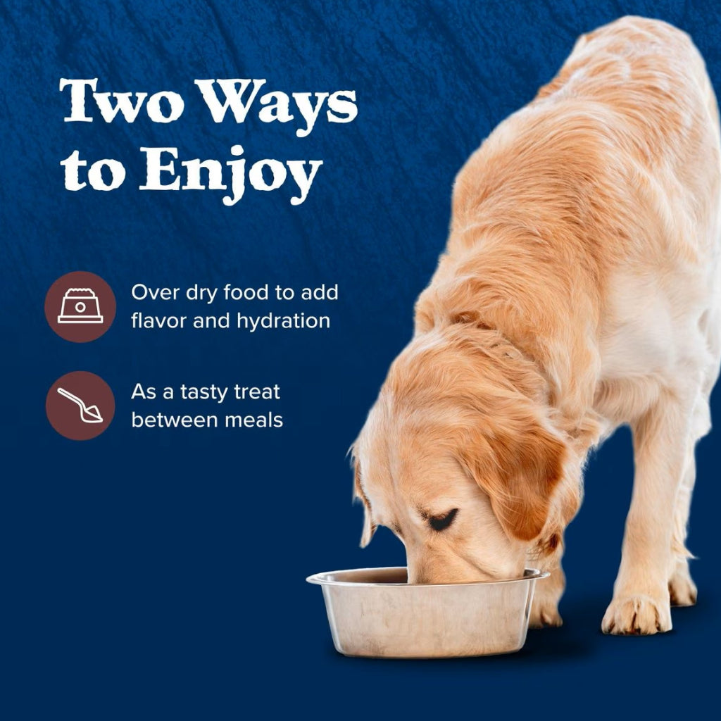 Blue Buffalo Wilderness Trail Toppers Wild Cuts Chunky Salmon Bites in Hearty Gravy Wet Food Topper For Dog (3 oz x 24 pouches)