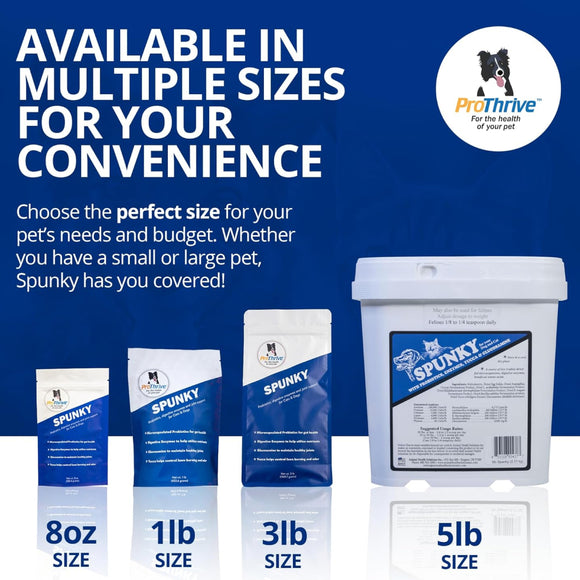 ProThrive Spunky Probiotics (Digestive Enzymes & Joint Support Supplement) for Dogs