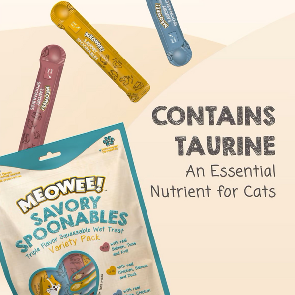 Meowee! Savory Spoonables Lickable Treats For Cat -Variety Pack (12 tubes)