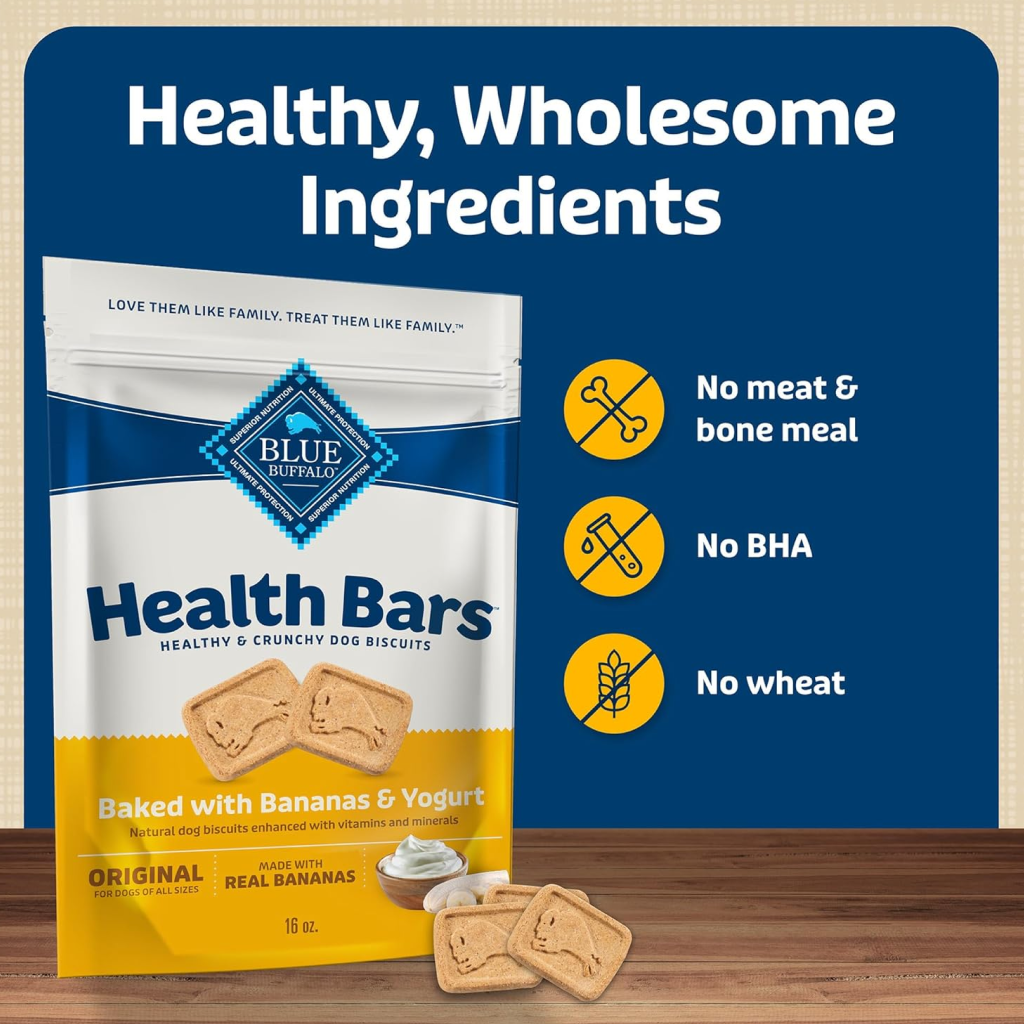 Blue Buffalo Health Bars Banana & Yogurt Biscuits for Dogs (16 oz)