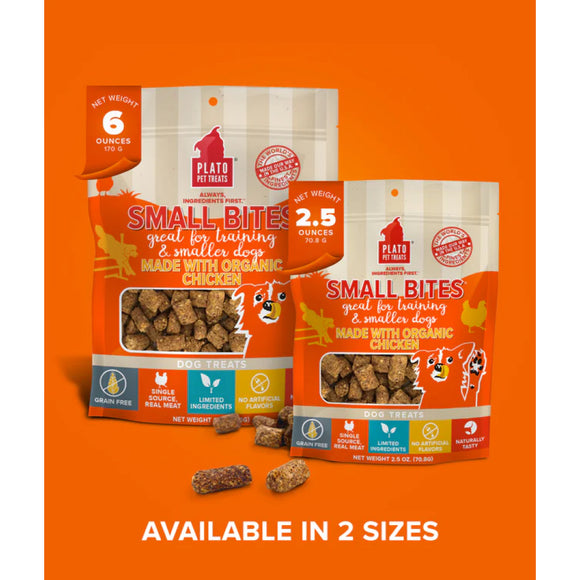 Plato Small Bites Grain-Free Chicken Treats For Dogs