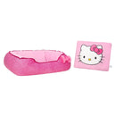 Squishmallows Plush Bolster Pet Bed -Pink Hello Kitty