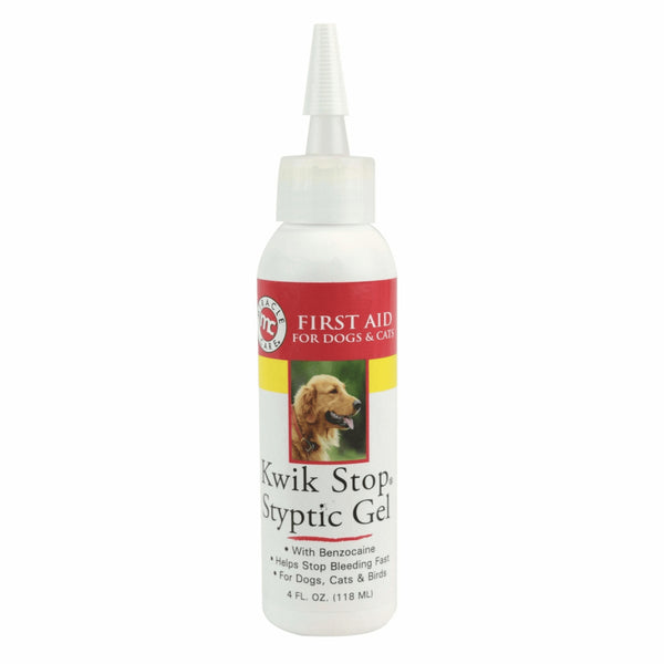 Miracle Care Kwik-Stop Styptic Powder Gel with Benzocaine for Dogs, Cats & Birds (4 oz)