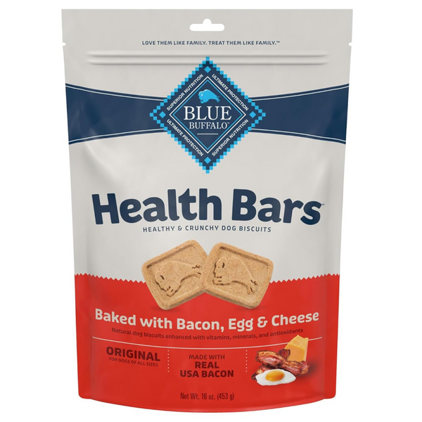 Blue Buffalo Health Bars Bacon, Egg & Cheese Biscuits for Dogs (16 oz)