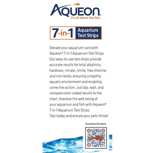 Aqueon 7-in-1 Aquarium Test Strips (50 ct)