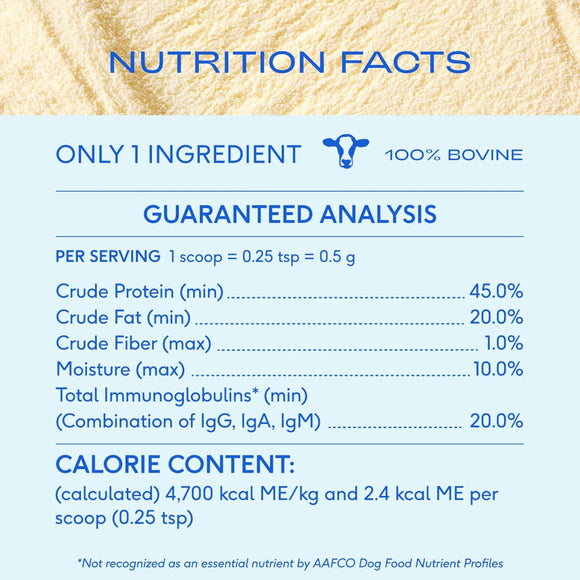 Native Pet Colostrum Immune System Powder Supplement For Dogs (2.2 oz)